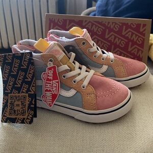 Vans Sk8-Hi Zip Mte pastel multi new in box toddler girl size 8.5